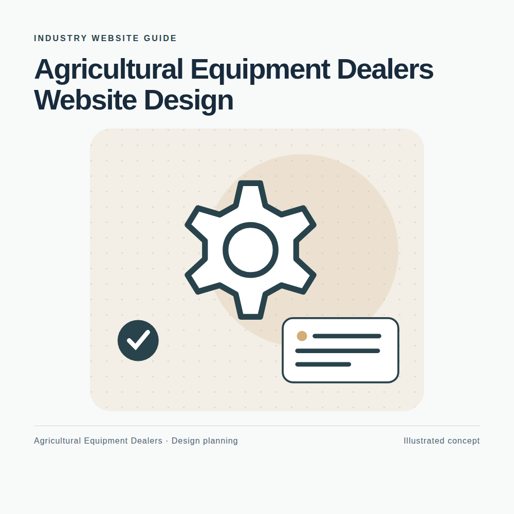 Original Agricultural Equipment Dealers website planning illustration