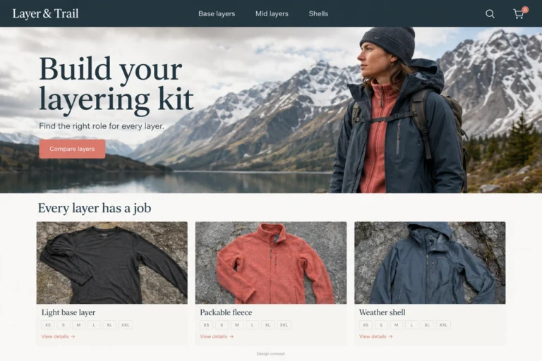 Illustrative Alaska eCommerce Web Design (AK) concept