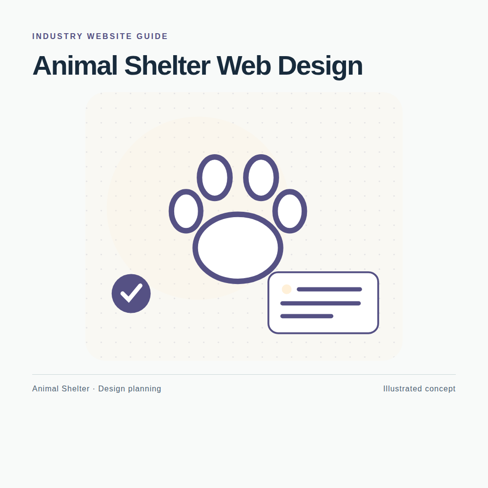 Original Animal Shelter website planning illustration