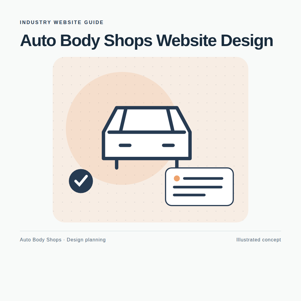 Original Auto Body Shops website planning illustration