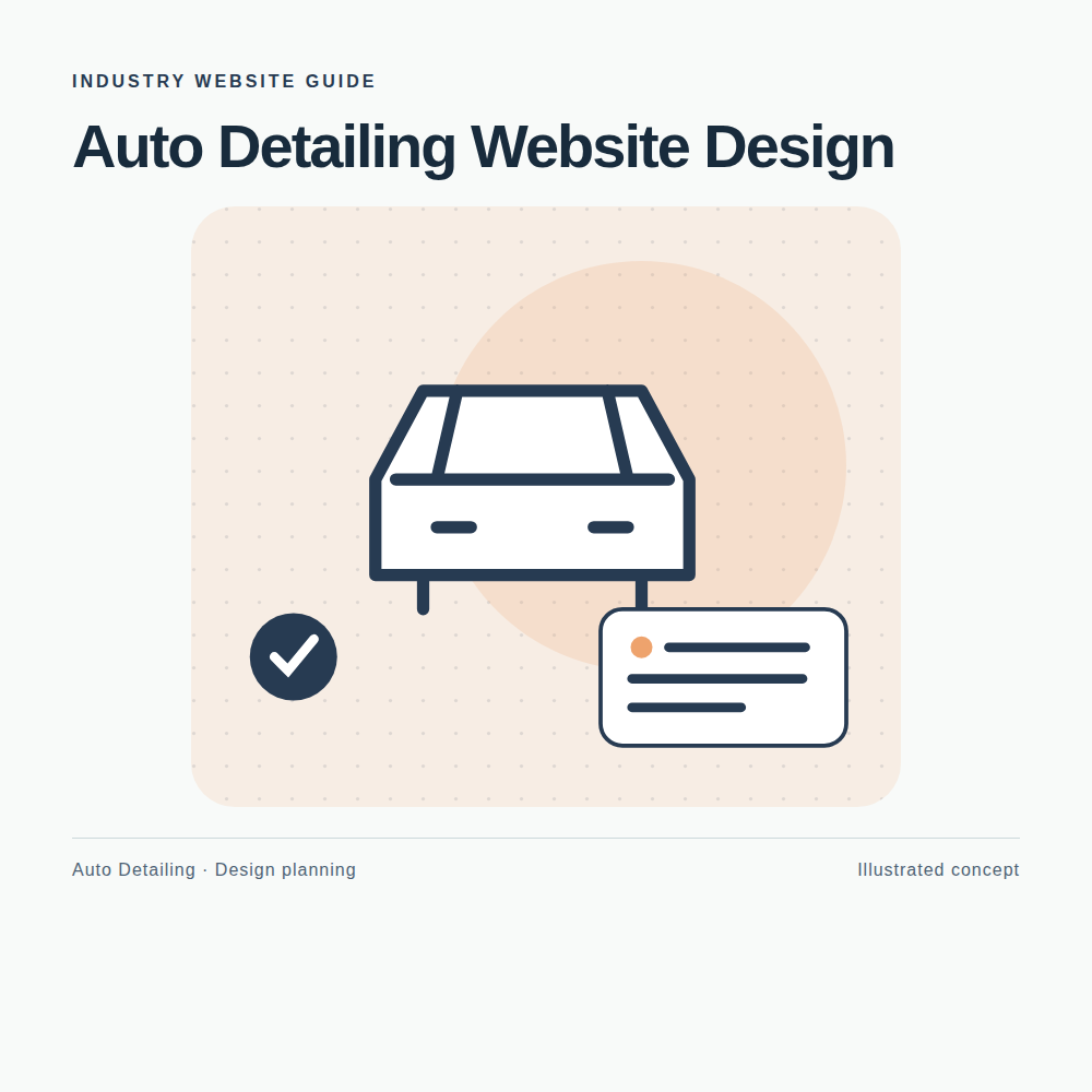 Original Auto Detailing website planning illustration
