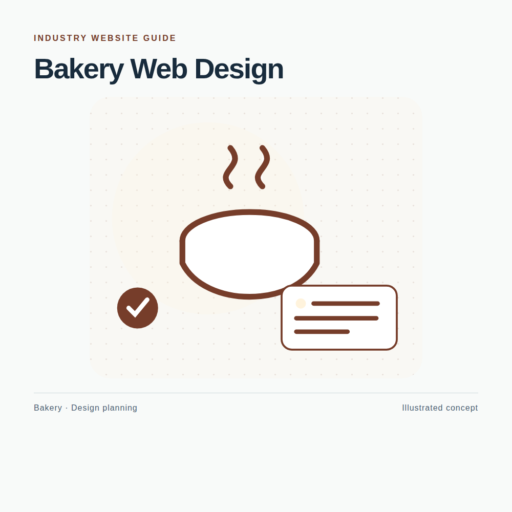 Original Bakery website planning illustration