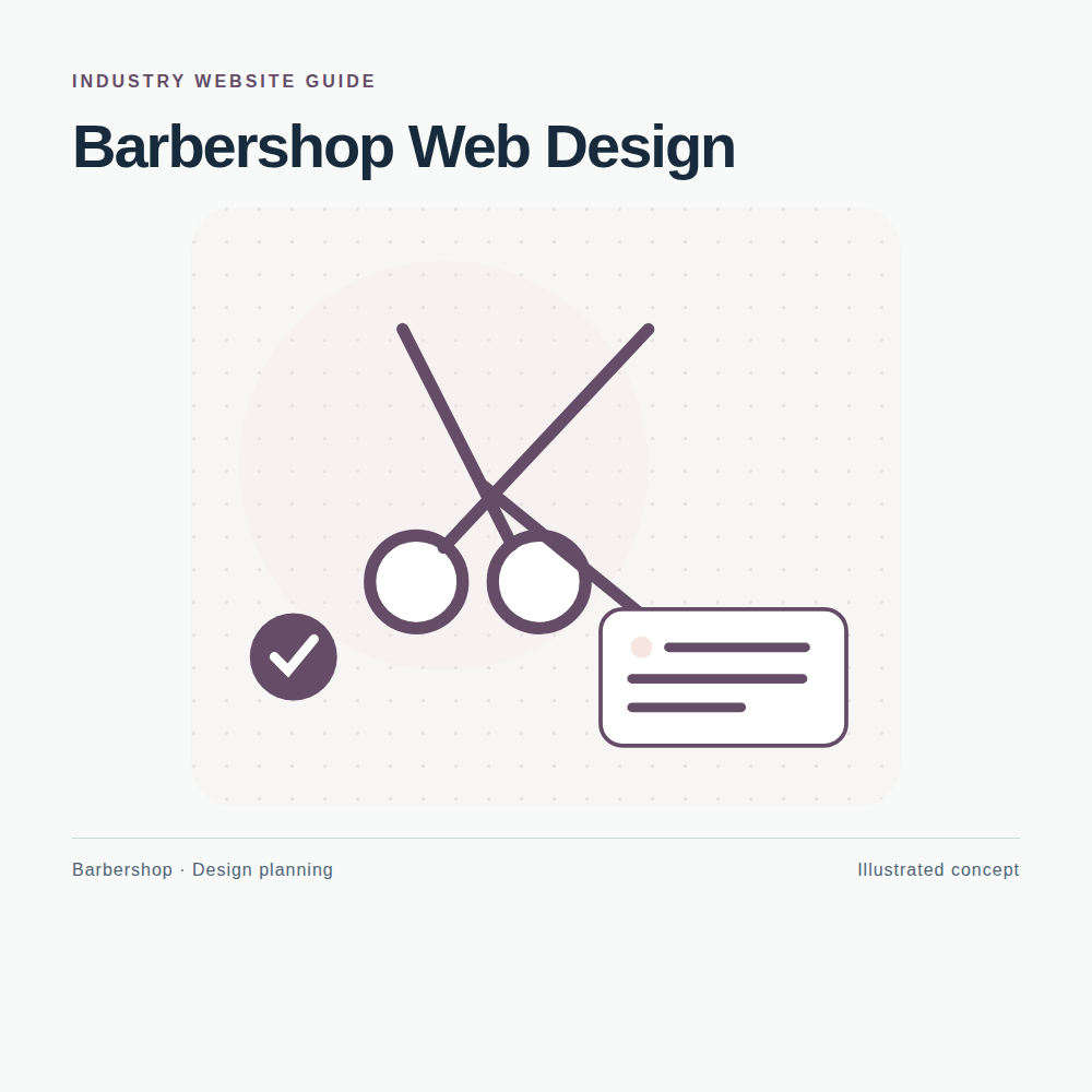 Original Barbershop website planning illustration