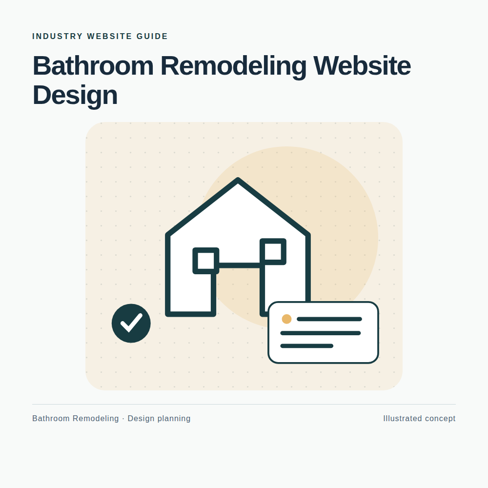 Original Bathroom Remodeling website planning illustration