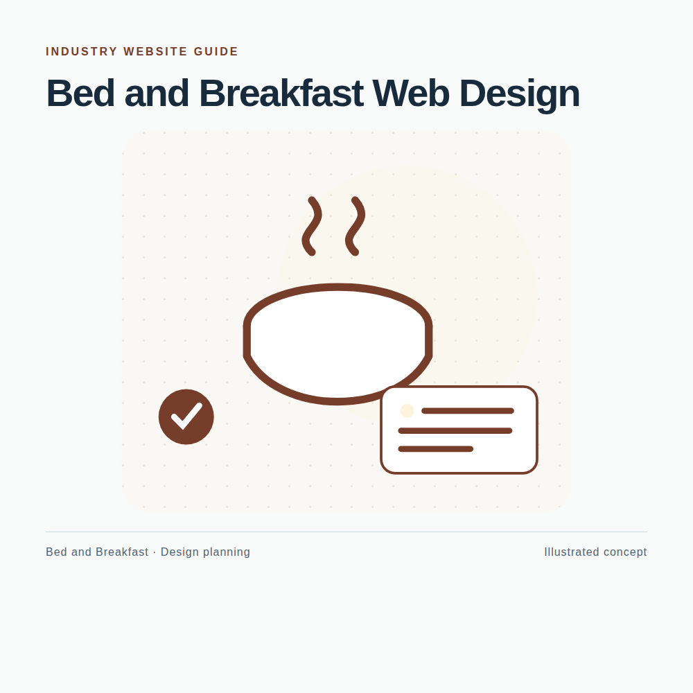Original Bed and Breakfast website planning illustration