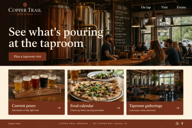 Illustrative Brewery Web Design concept