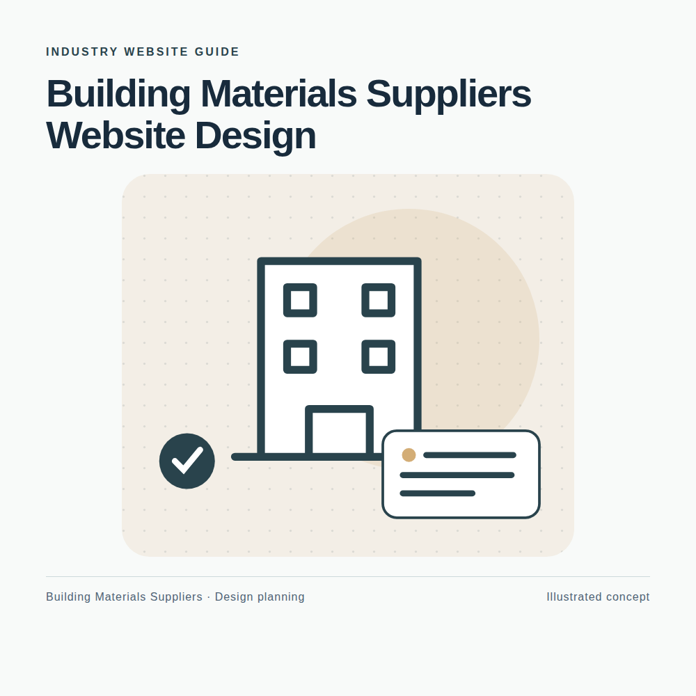 Original Building Materials Suppliers website planning illustration