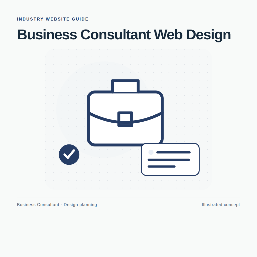 Original Business Consultant website planning illustration