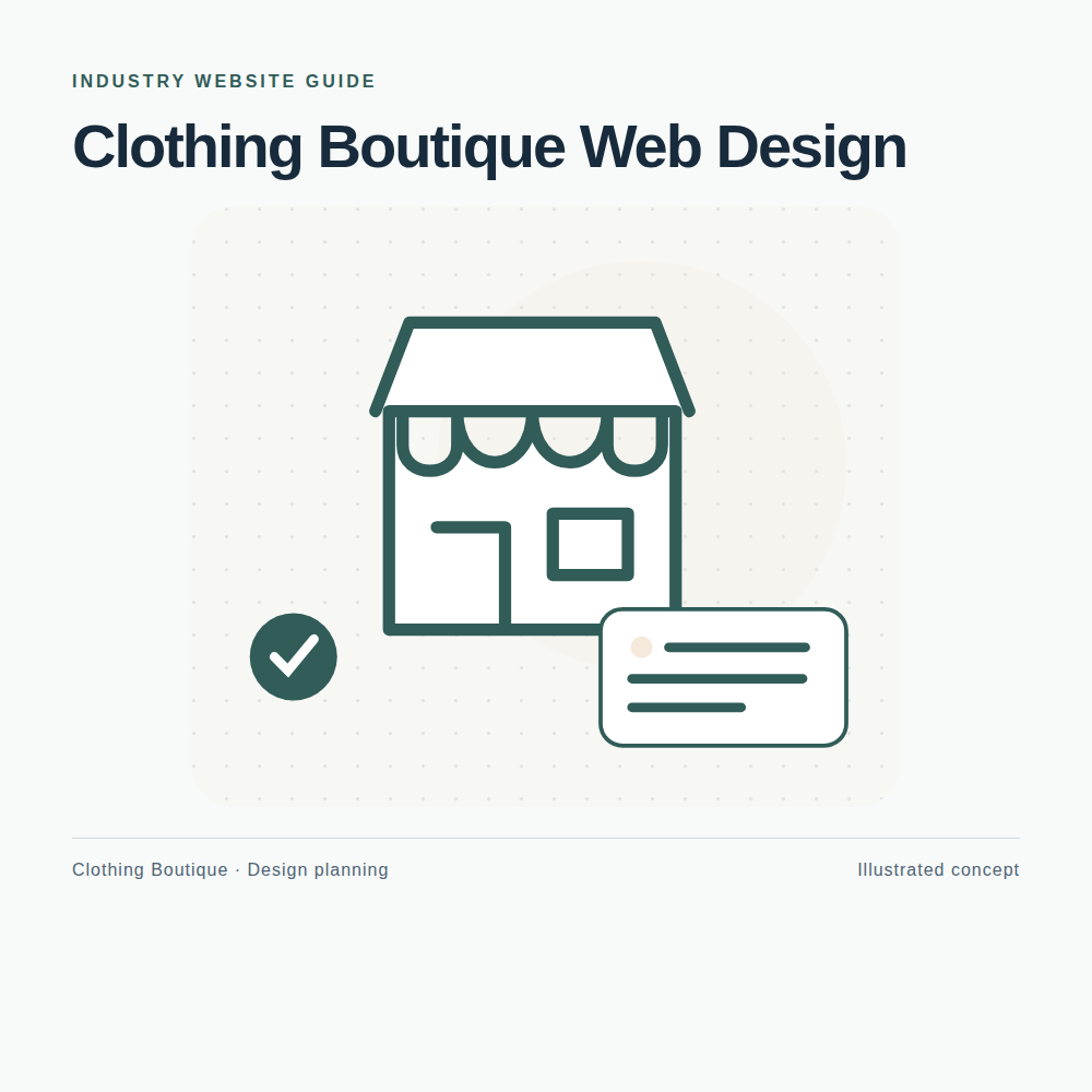 Original Clothing Boutique website planning illustration