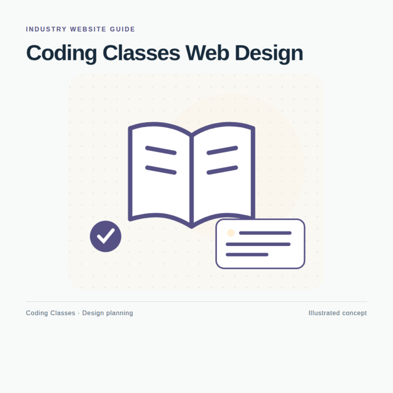 Original Coding Classes website planning illustration