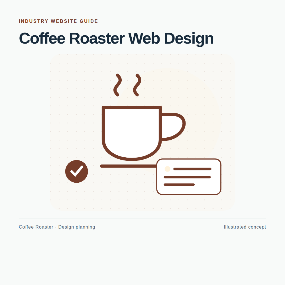 Original Coffee Roaster website planning illustration