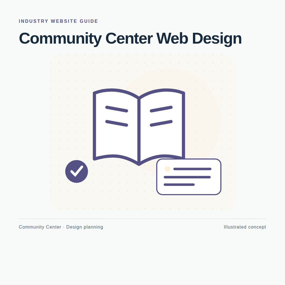 Original Community Center website planning illustration