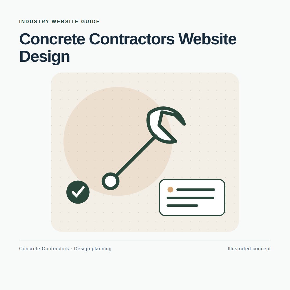 Original Concrete Contractors website planning illustration