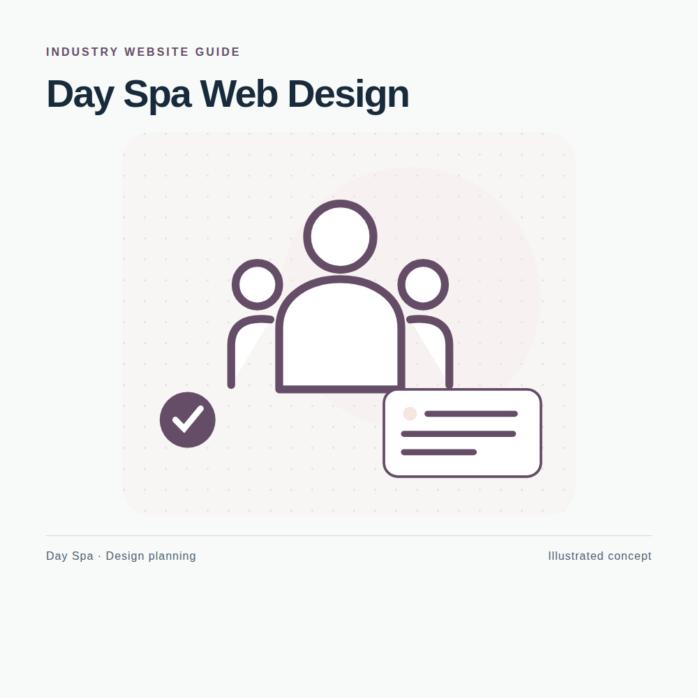 Original Day Spa website planning illustration