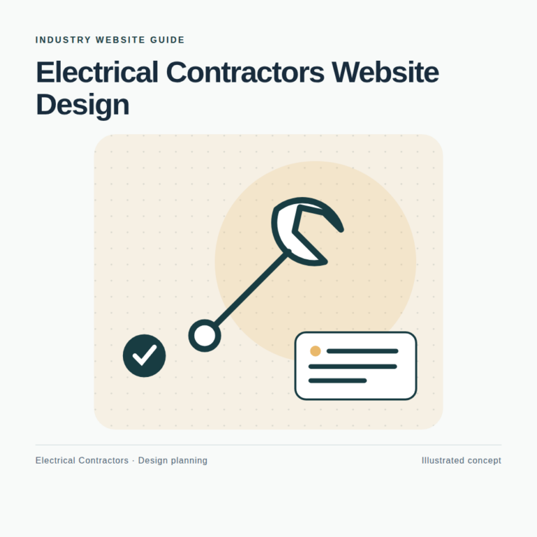 Original Electrical Contractors website planning illustration