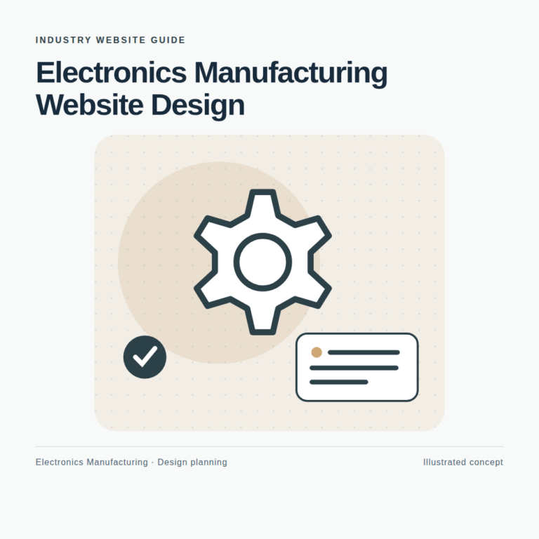 Original Electronics Manufacturing website planning illustration