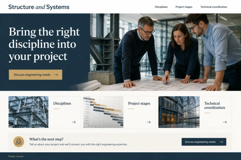Illustrative Engineering Consultancies Website Design concept