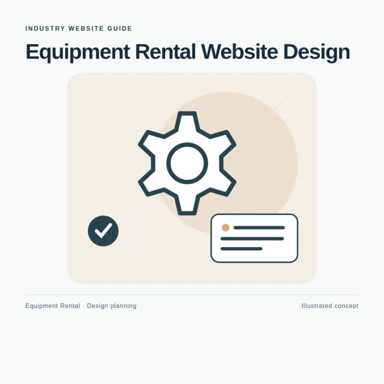 Original Equipment Rental website planning illustration