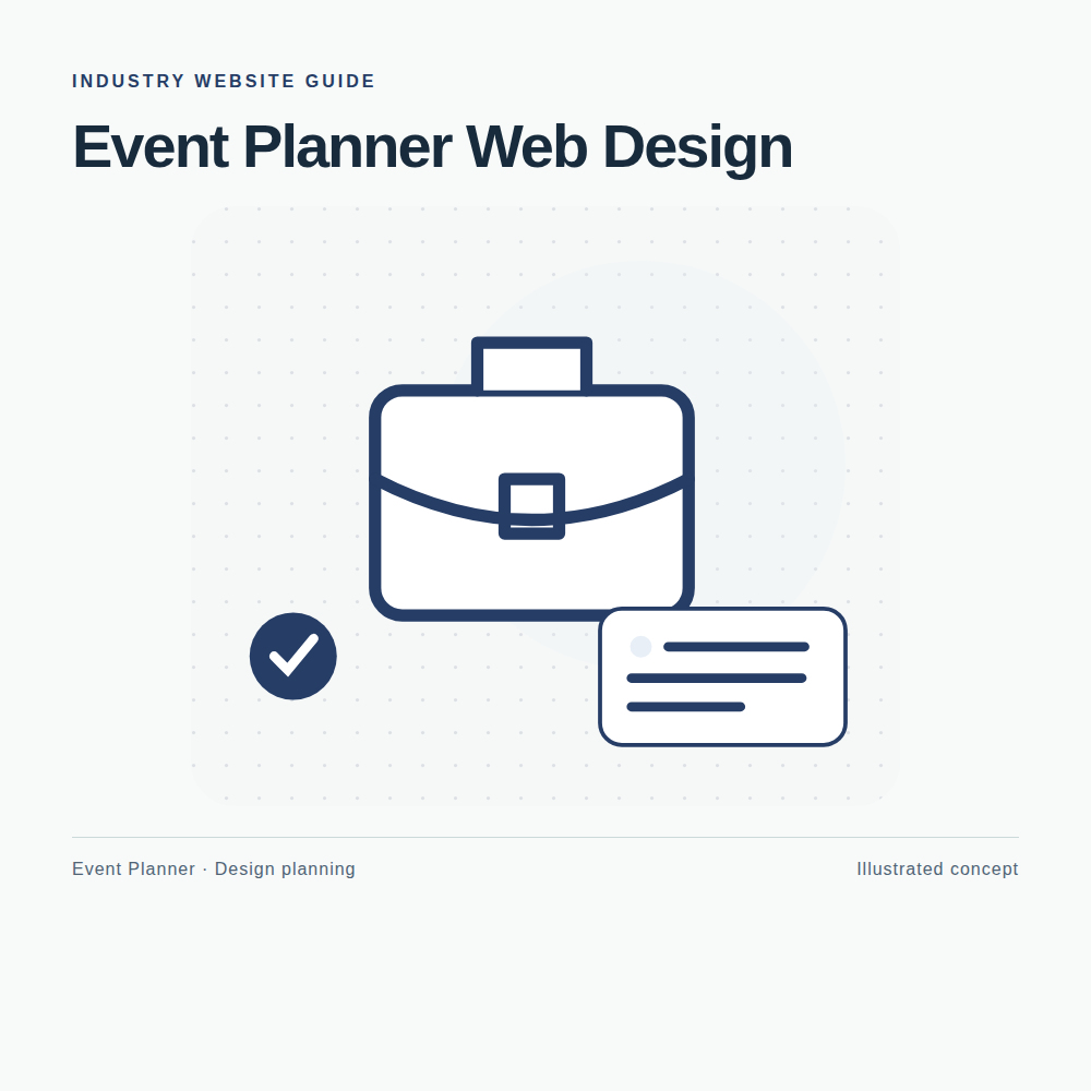 Original Event Planner website planning illustration