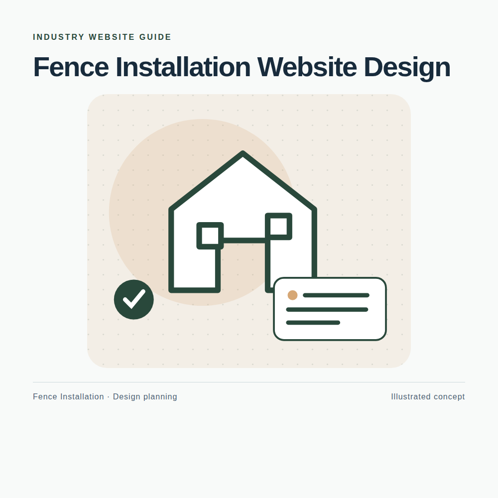 Original Fence Installation website planning illustration