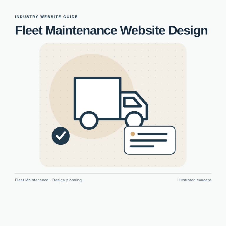 Original Fleet Maintenance website planning illustration