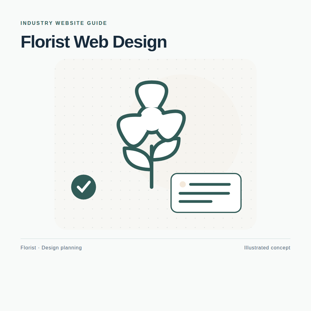 Original Florist website planning illustration