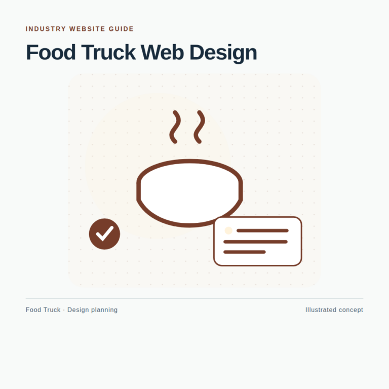 Original Food Truck website planning illustration