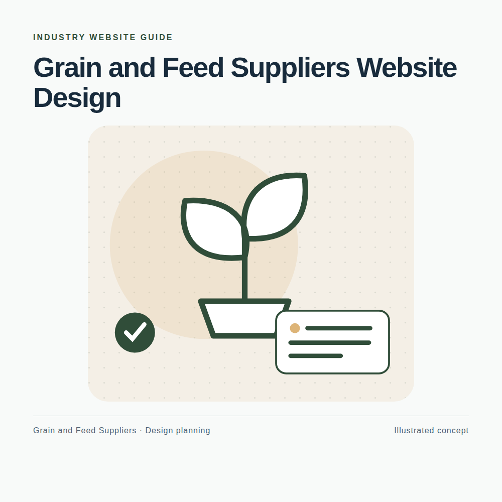 Original Grain and Feed Suppliers website planning illustration