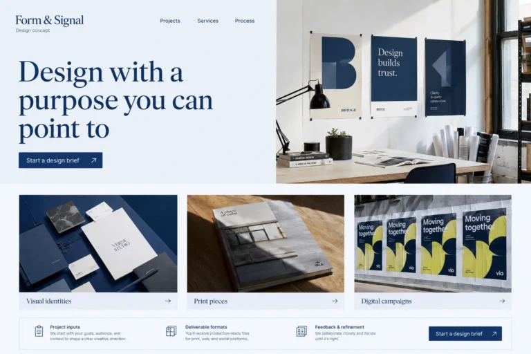 Illustrative Graphic Designer Web Design concept