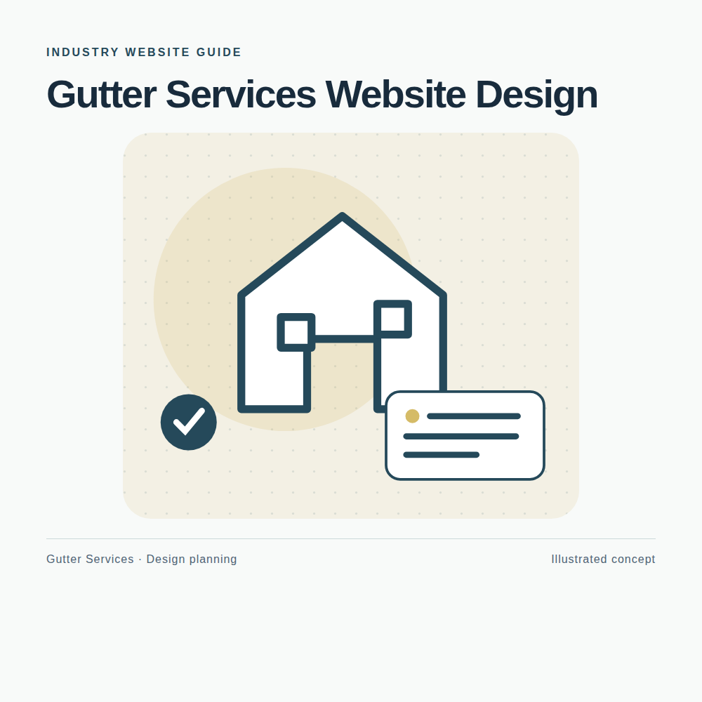 Original Gutter Services website planning illustration