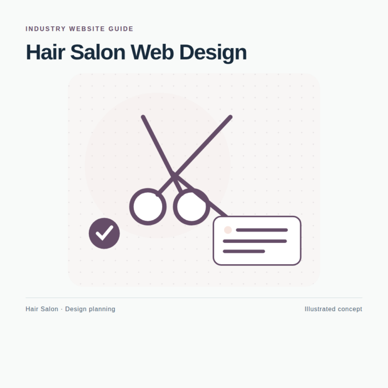 Original Hair Salon website planning illustration