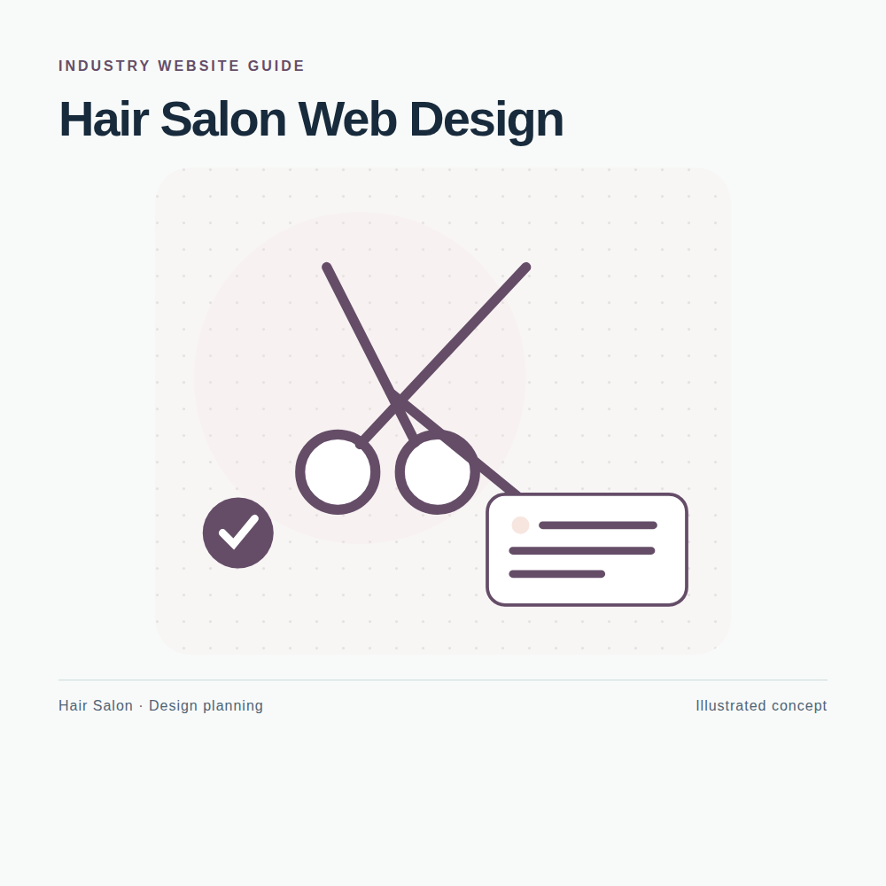 Original Hair Salon website planning illustration
