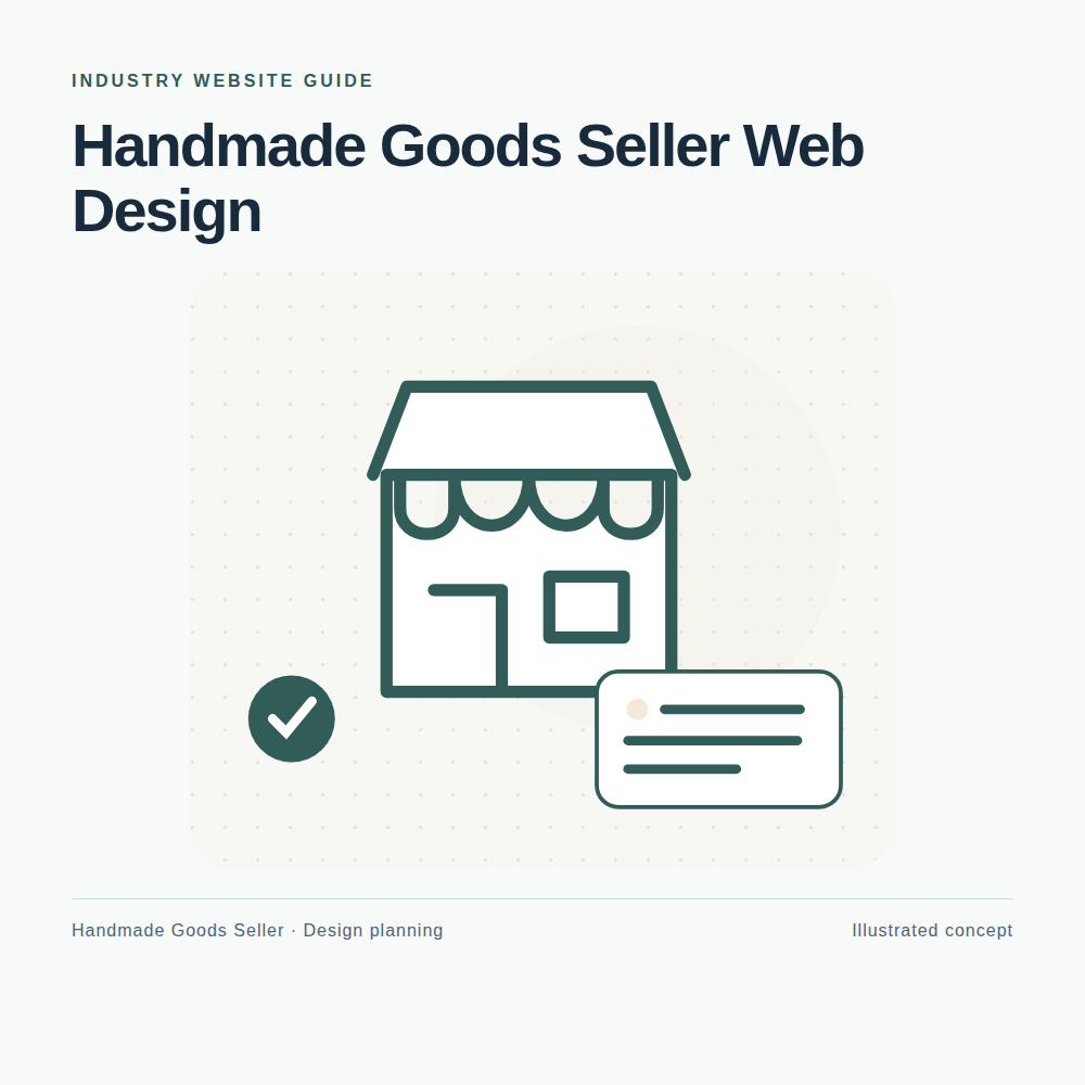 Original Handmade Goods Seller website planning illustration