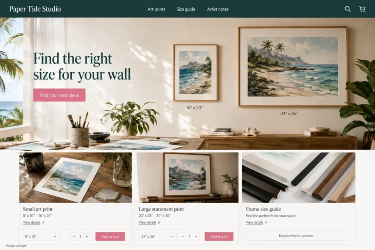 Illustrative Hawaii eCommerce Web Design (HI) concept