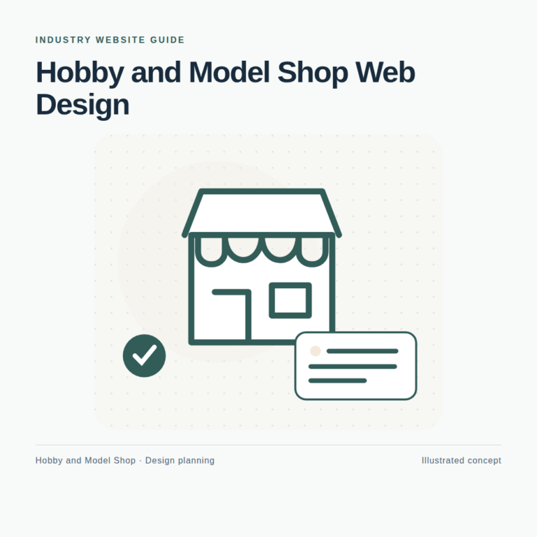 Original Hobby and Model Shop website planning illustration