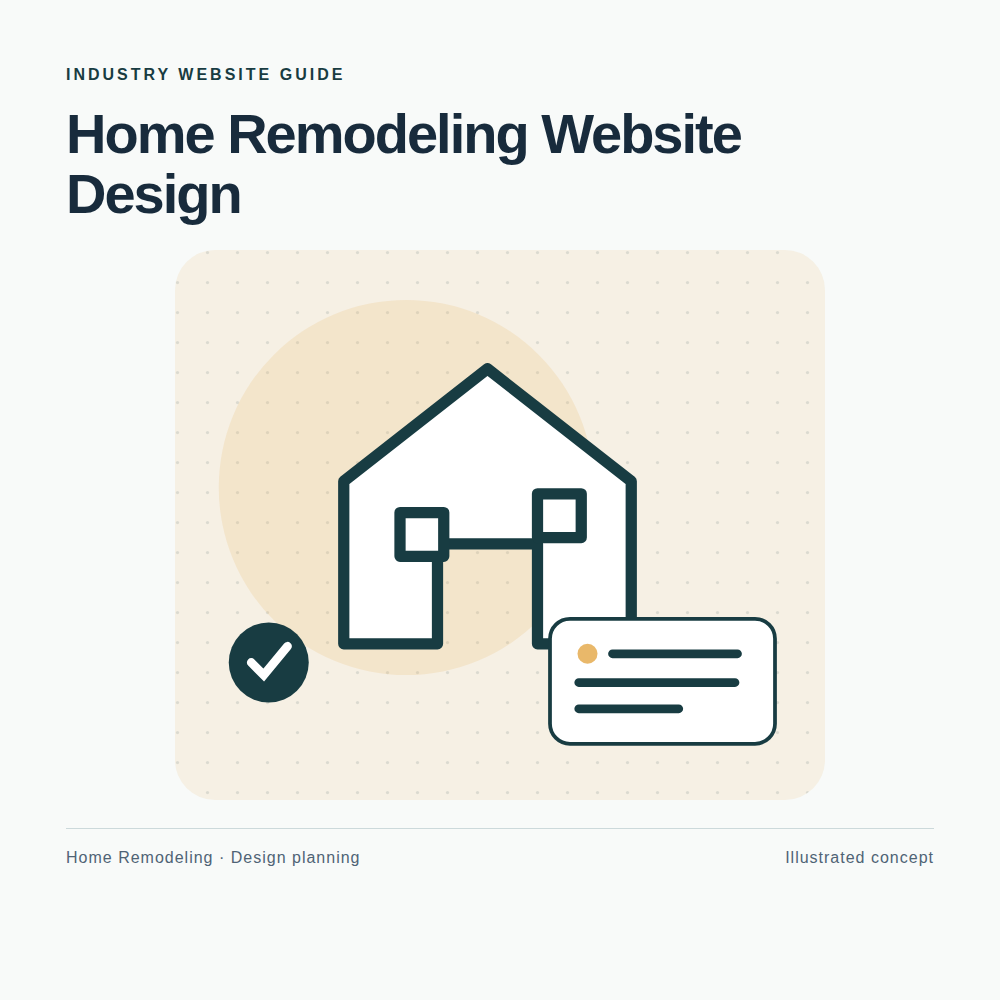 Original Home Remodeling website planning illustration