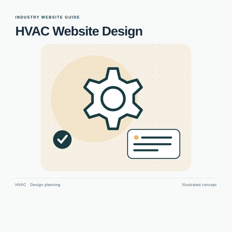 Original HVAC website planning illustration