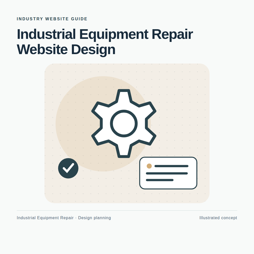 Original Industrial Equipment Repair website planning illustration