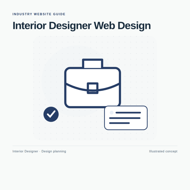 Original Interior Designer website planning illustration