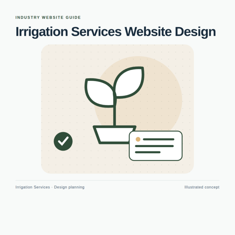 Original Irrigation Services website planning illustration