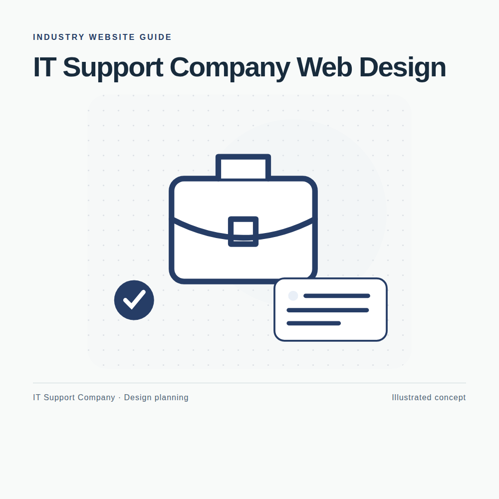 Original IT Support Company website planning illustration