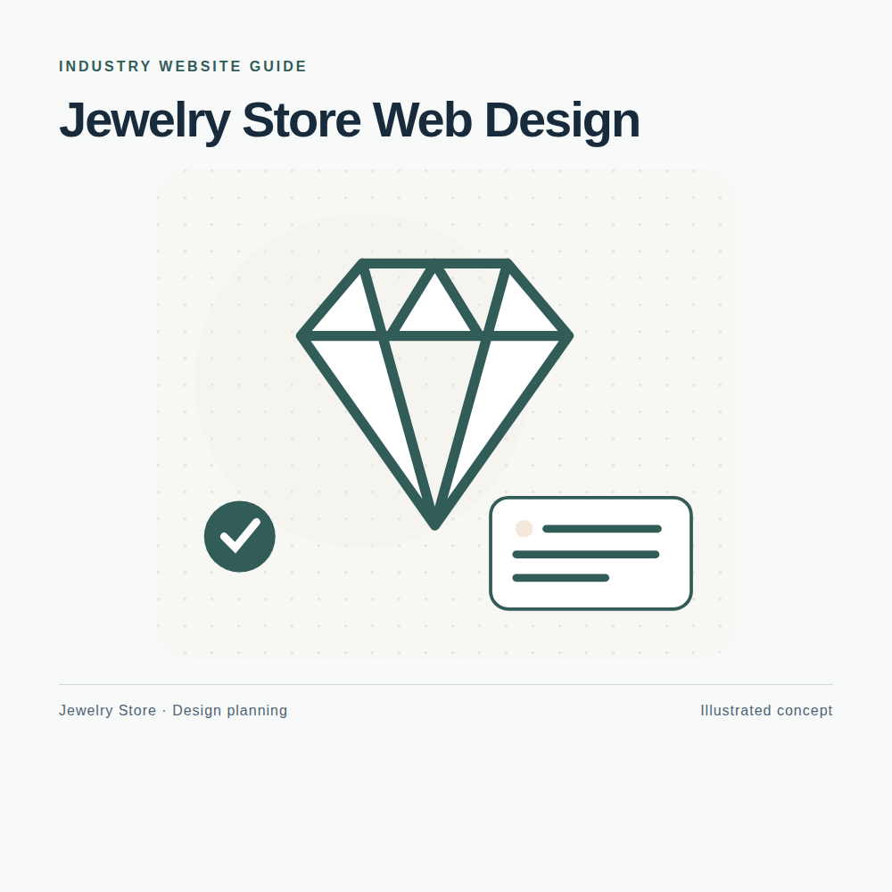 Original Jewelry Store website planning illustration