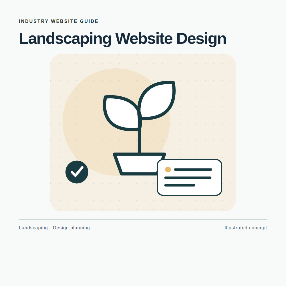 Original Landscaping website planning illustration