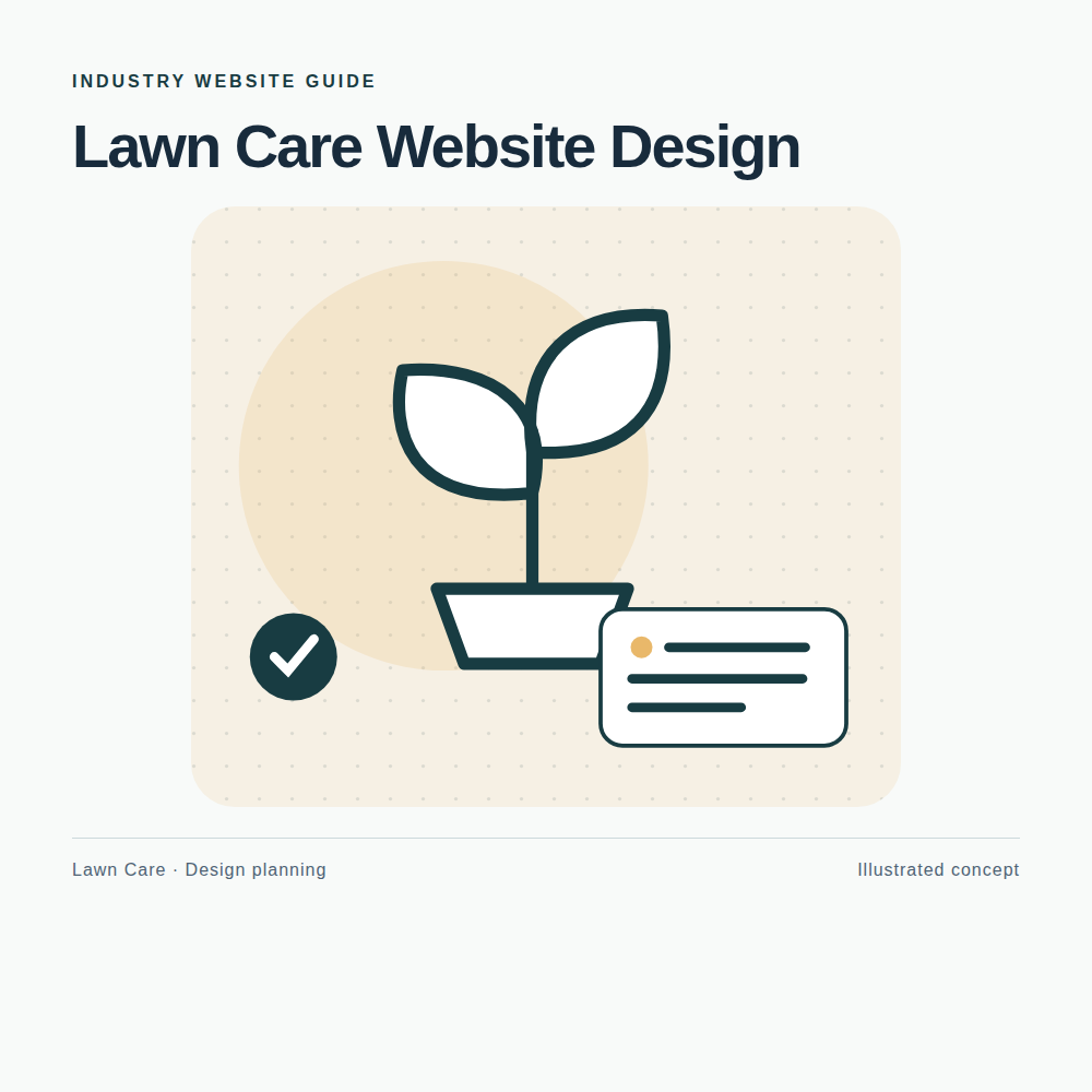 Original Lawn Care website planning illustration