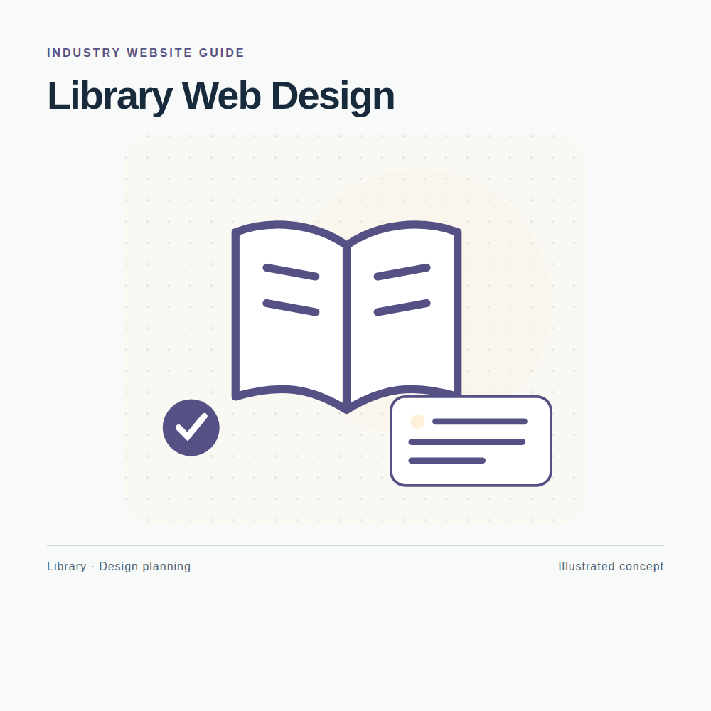 Original Library website planning illustration