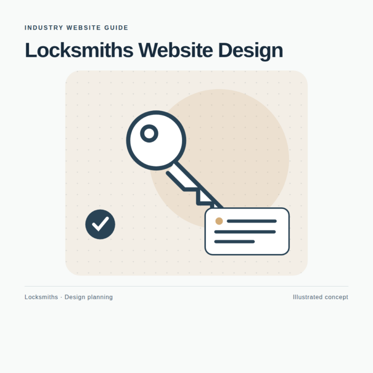 Original Locksmiths website planning illustration