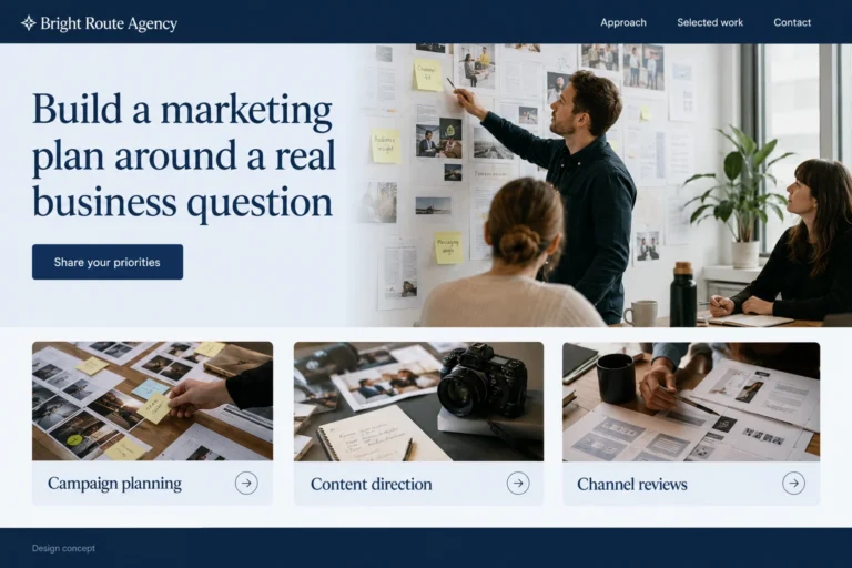 Illustrative Marketing Agency Web Design concept