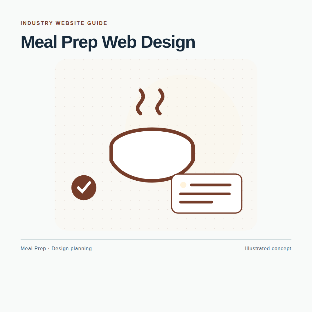 Original Meal Prep website planning illustration