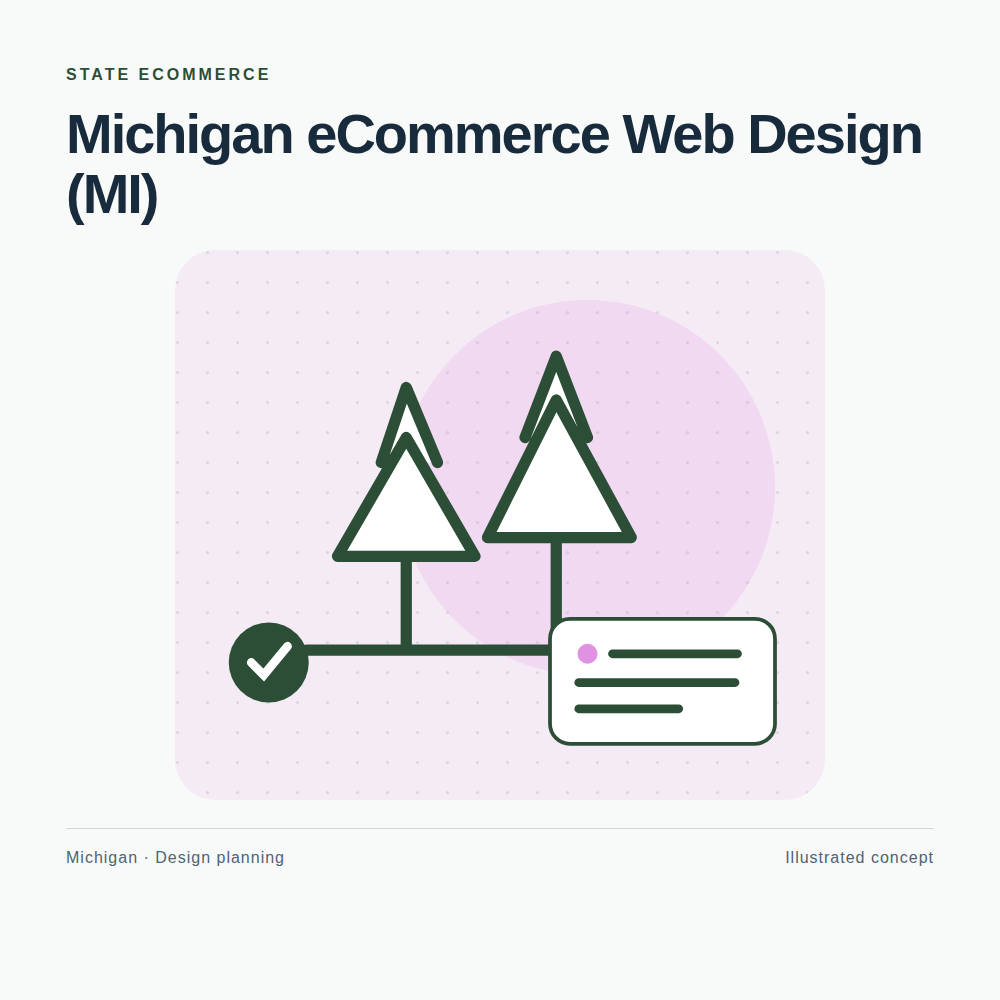 Original Michigan website planning illustration