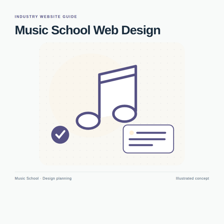Original Music School website planning illustration